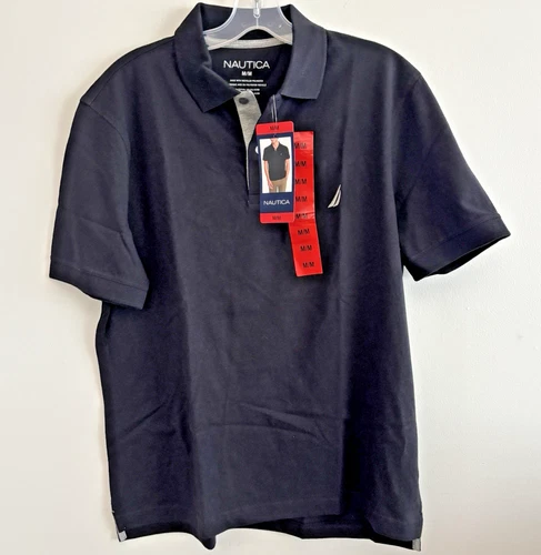 NAUTICA Mens Polo Short Sleeve T Shirts Black Size Medium - NWT