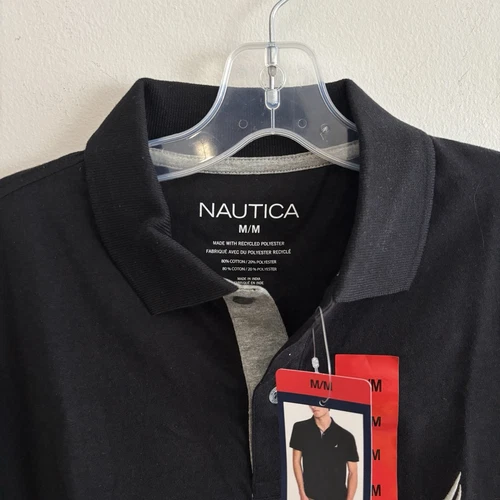 NAUTICA Mens Polo Short Sleeve T Shirts Black Size Medium - NWT - photo 2