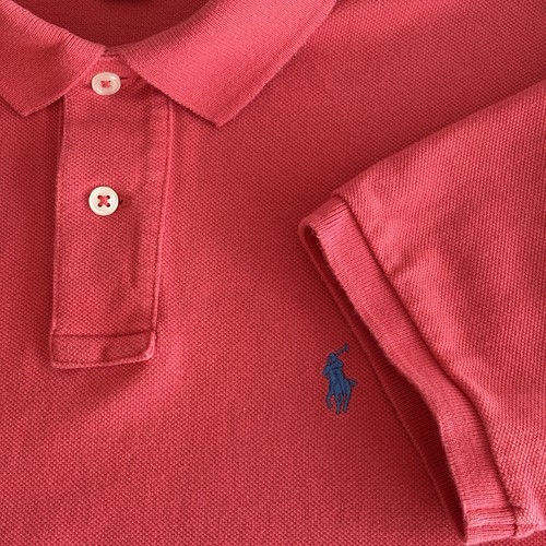 Polo Ralph Lauren Boys Red Polo Shirt Size L 14-16 Pony Logo - photo 3