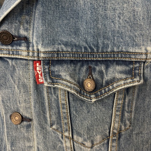 Men'S LEVI'S Sportswear Logo Trucker Jean Jacket Sz Medium - photo 2