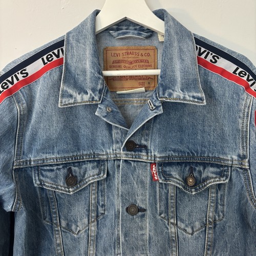 Men'S LEVI'S Sportswear Logo Trucker Jean Jacket Sz Medium - photo 5