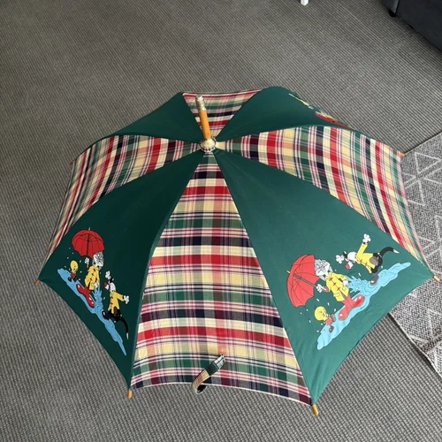 Vintage Warner Bros Loonie Tunes Wood Umbrella - photo 5