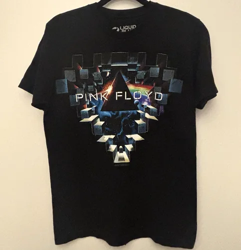 Liquid Blue Pink Floyd Tee Mens Medium Black