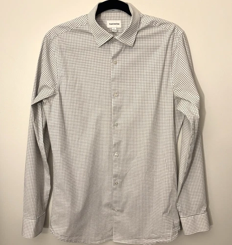 FRANK AND OAK - Men's Shirt - White Checkered - Medium - photo 2
