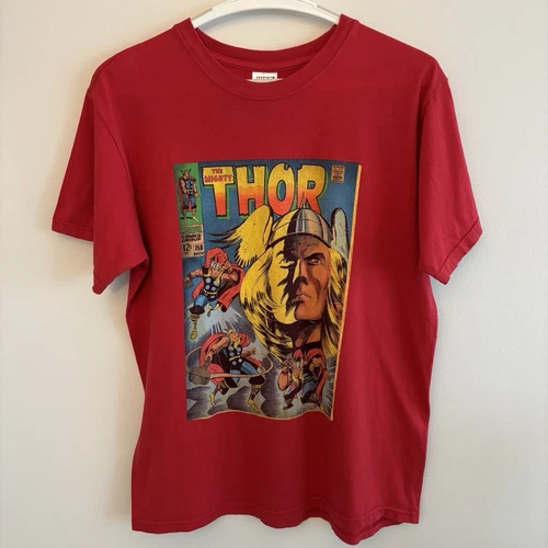 Marvel The Mighty Thor Comics Red Crew Neck T-Shirt - M