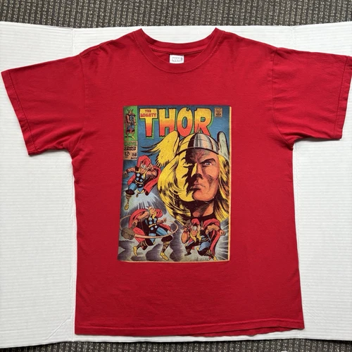 Marvel The Mighty Thor Comics Red Crew Neck T-Shirt - M - photo 2