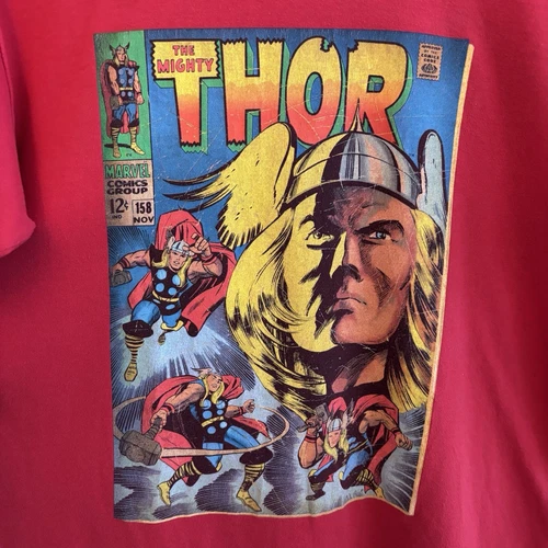 Marvel The Mighty Thor Comics Red Crew Neck T-Shirt - M - photo 4