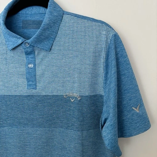 Callaway Golf_Opti-Dri_Polo_Sz. Medium Blue_Striped_Logo Embroid - photo 2