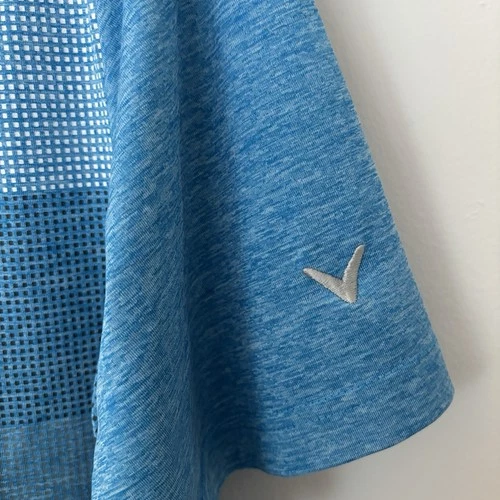 Callaway Golf_Opti-Dri_Polo_Sz. Medium Blue_Striped_Logo Embroid - photo 3