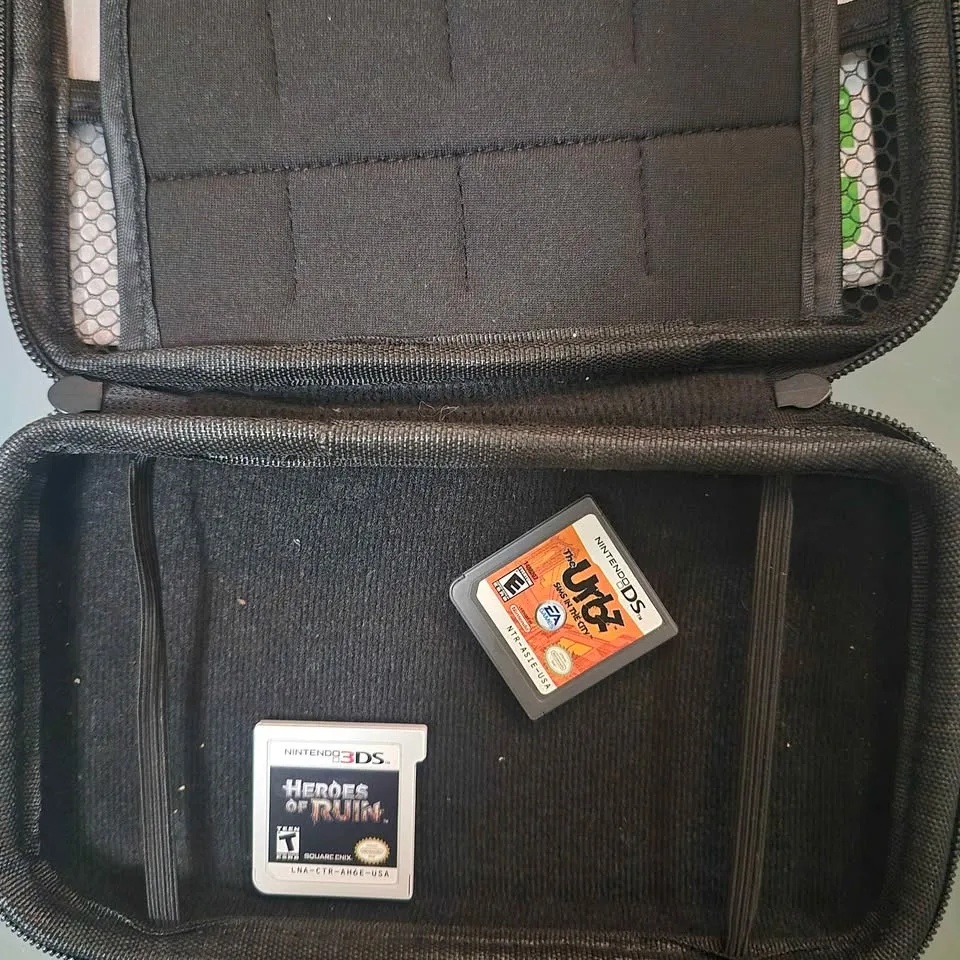 3ds xl handheld gaming system bundles, comes with games , stick image indicator(2)