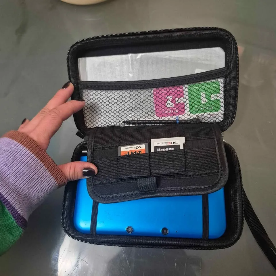 3ds xl handheld gaming system bundles, comes with games , stick image indicator(8)