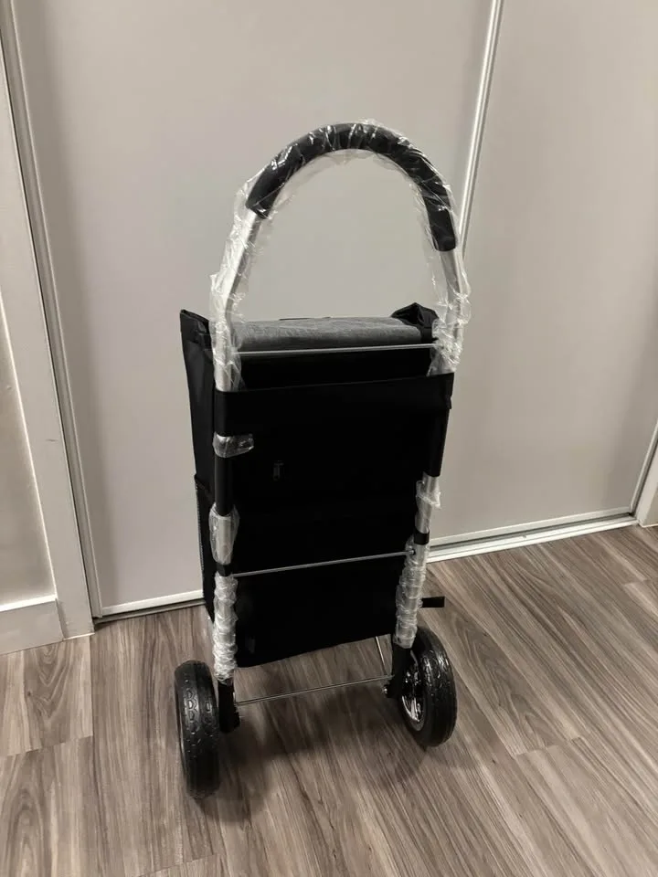 Foldable Shopping Cart with Smooth-Rolling Wheels image indicator(3)