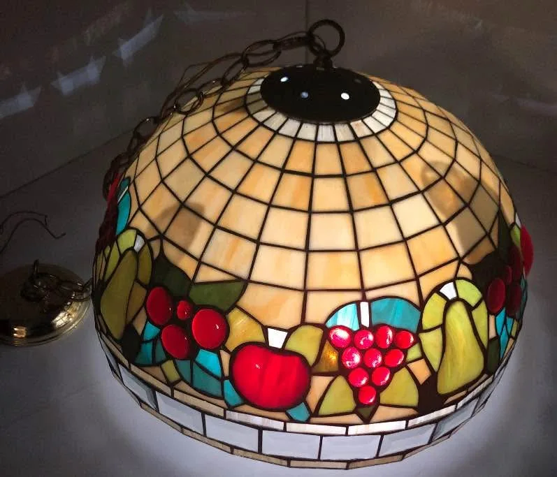 Tiffany Style Stained Glass Hanging Lamp image indicator(2)