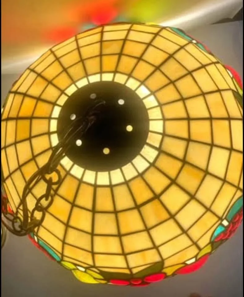 Tiffany Style Stained Glass Hanging Lamp image indicator(6)