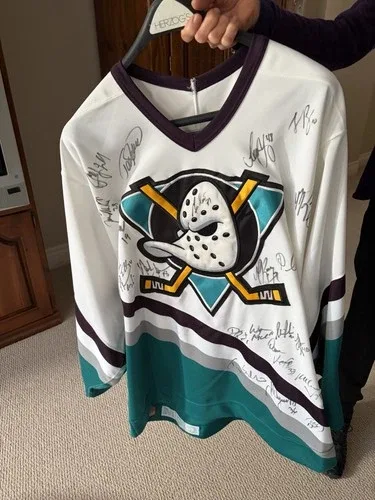 Late 90’s Anaheim Ducks Jersey Team Autographed