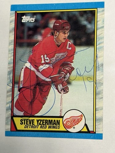 1989-90 STEVE YZERMAN AUTOGRAPHED CARD TOPPS #83