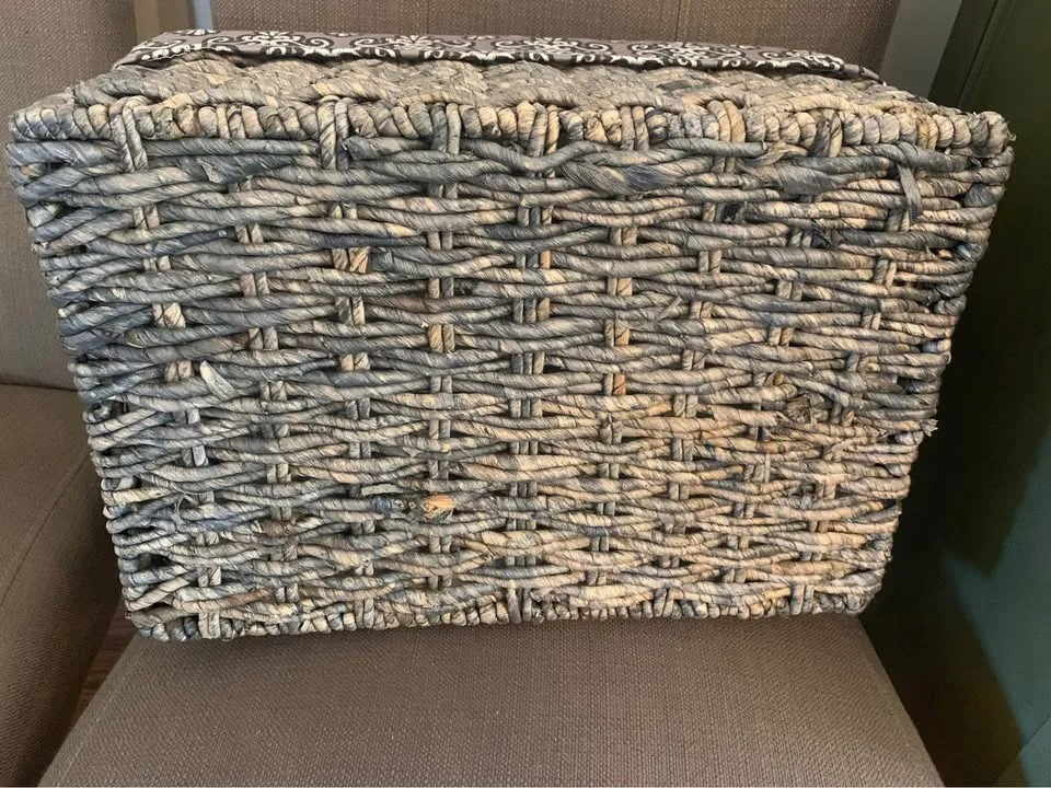 Woven basket with decorative insert image indicator(4)