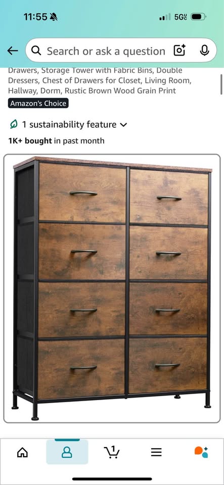 8 Drawer Fabric Dresser - photo 2
