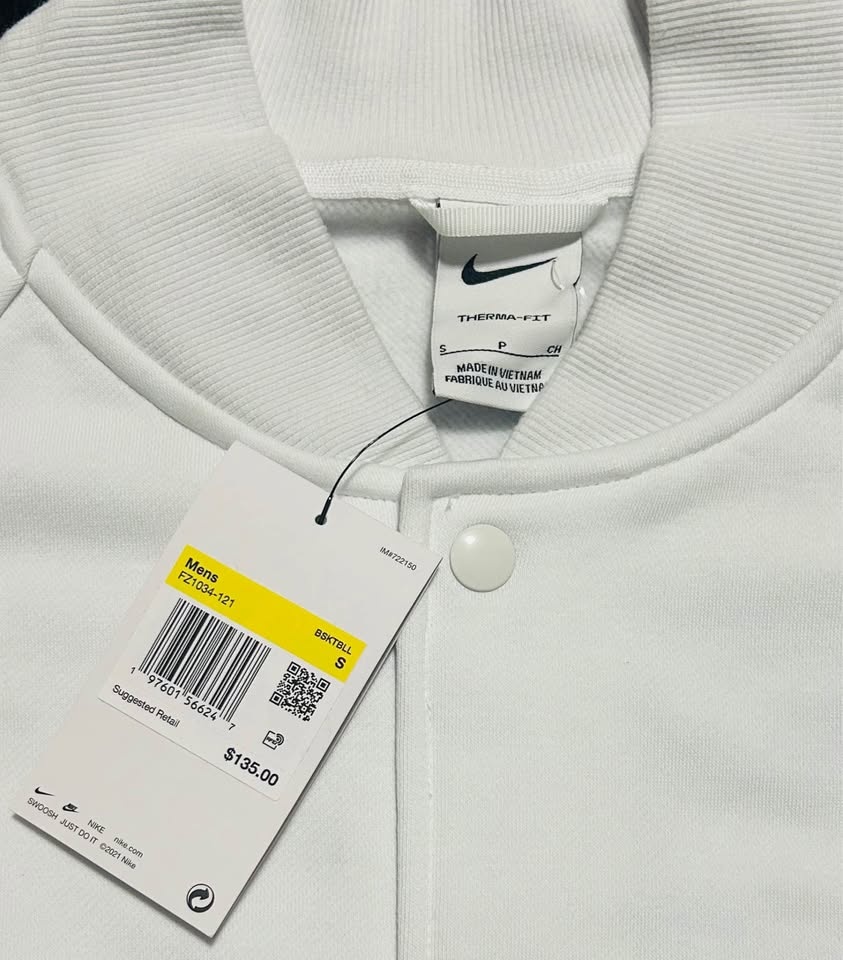 NWT MSRP $135 Nike LeBron White Men's Small Therma-FIT Jacket - photo 3