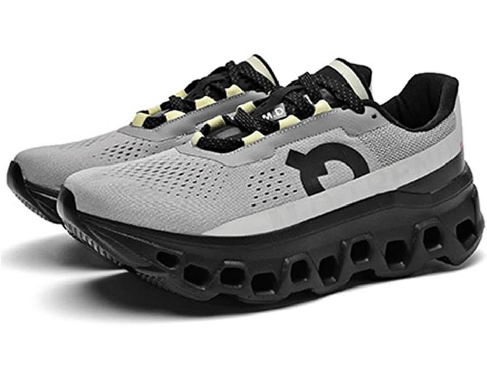 Unisex Running Gray Sneakers Thick Cloud Sole 10 Men 11.5 Women