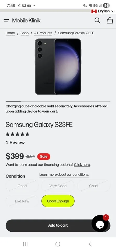 Samsung Galaxy S23FE 5G 128GB image indicator(5)