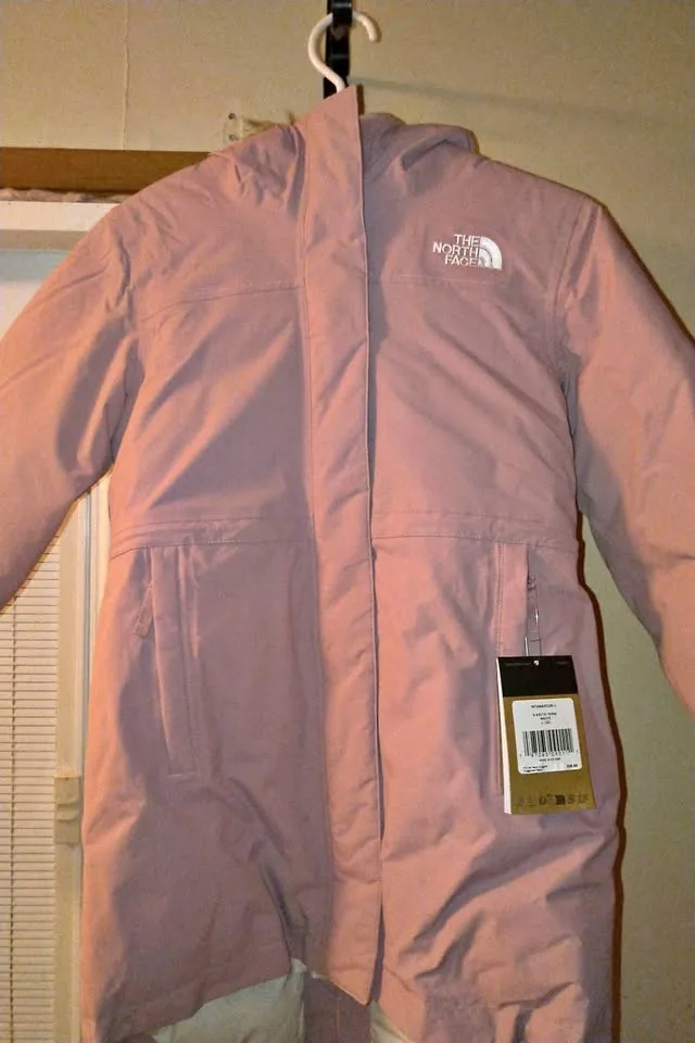 North Face Girls Winter Jacket Arctic Parka Large (12) - new wit