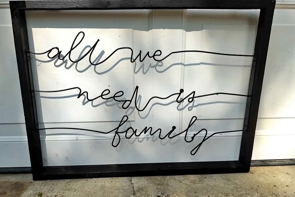 Rustic Metal/wood sign