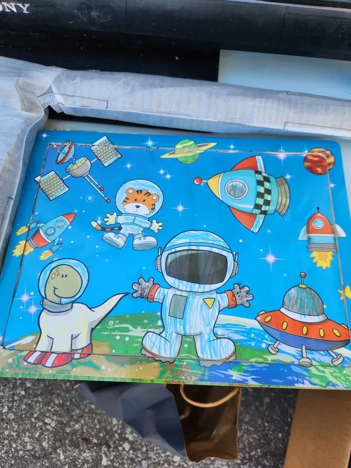 Wooden puzzle sets, each $5, full puzzle set image indicator(3)