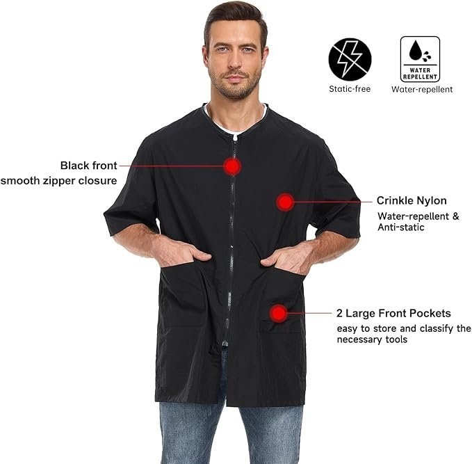 New~Smock Lwt For Stylists,Barbers,Groomers, Nylon,WR(XL) - photo 2