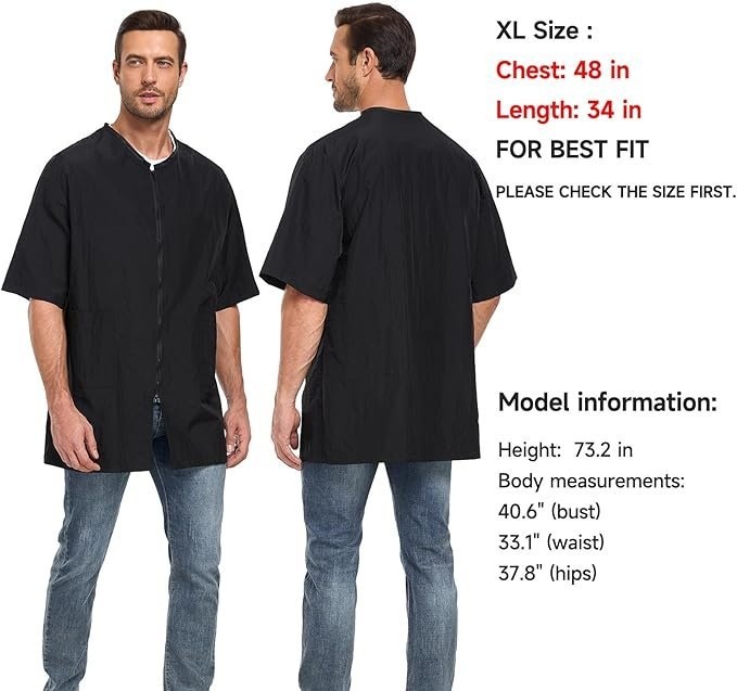 New~Smock Lwt For Stylists,Barbers,Groomers, Nylon,WR(XL) - photo 3
