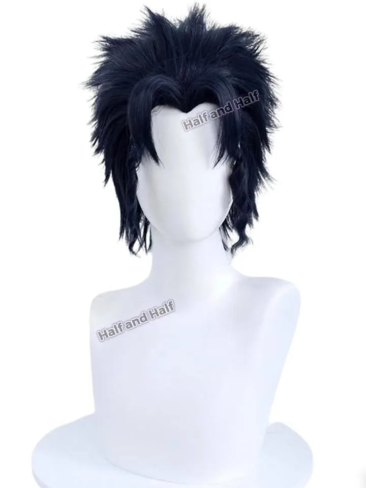 New~Black Short Wig, Cosplay, Anime, Synthetic Hair, Unisex