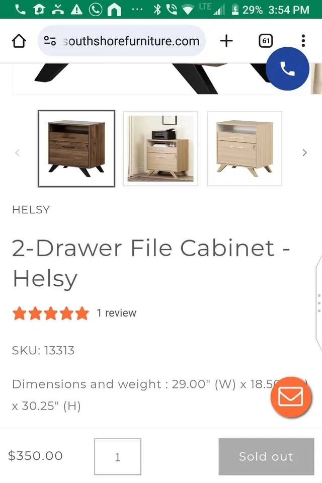 2 Drawer Filing Cabinet - brand new, never assembled image indicator(4)