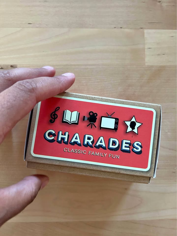 Charades portable game night / picnic game