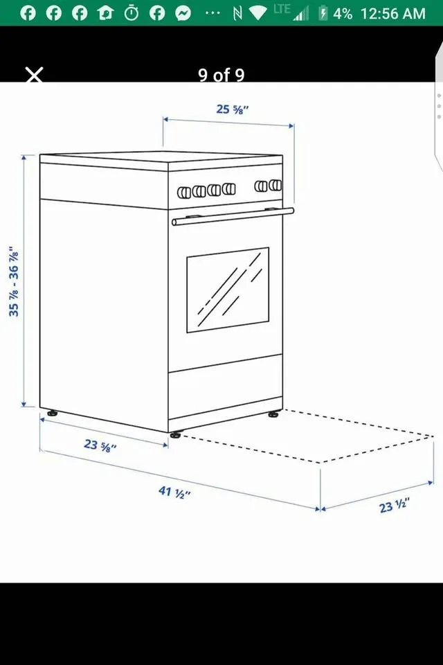Brand New 24" Ikea glass top slide in stove - new in box image indicator(7)