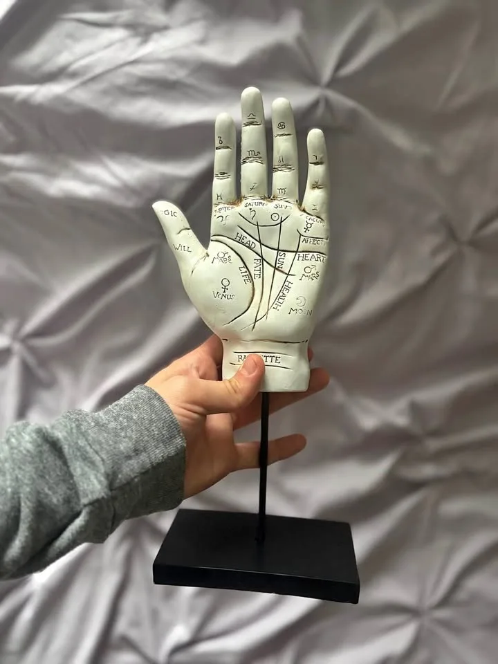 Palmistry hand sculpture decor