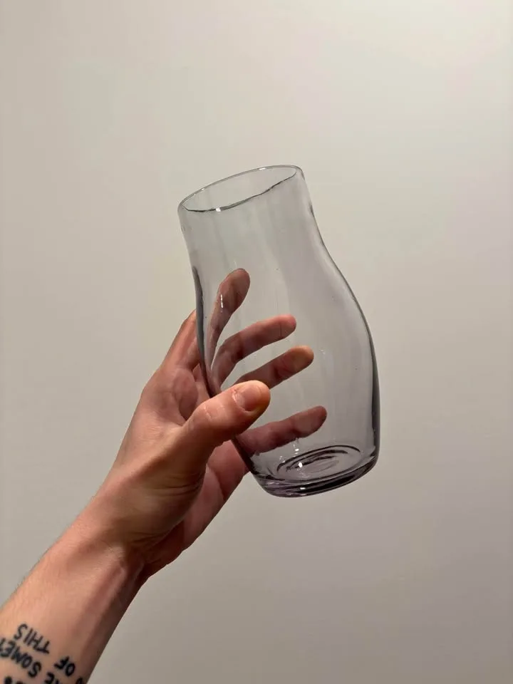 Small lilac glass vase