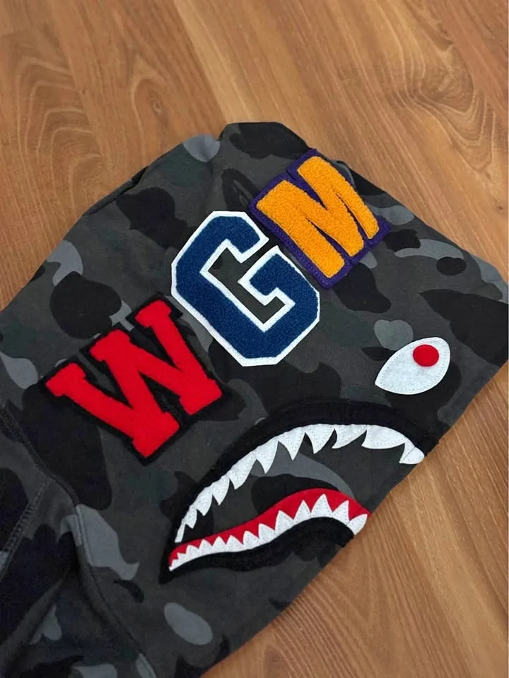 Grey bape hoodie