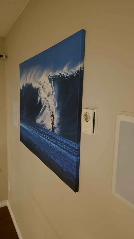 40"x30" Art piece of dirt biker Robby Maddison riding wave image indicator(3)