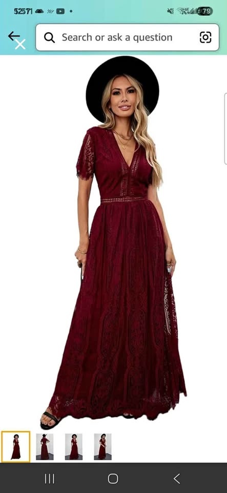 Red Lace Maxi Dress