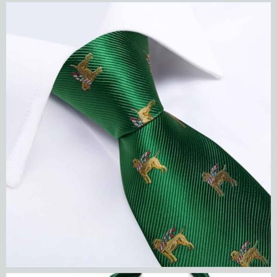 Green Christmas tie set - photo 3