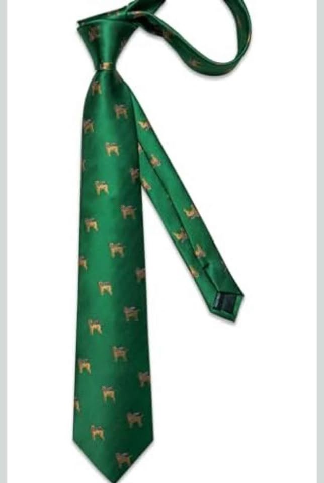 Green Christmas tie set - photo 4