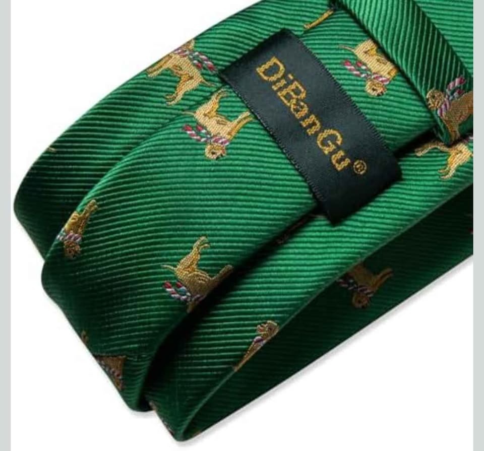 Green Christmas tie set - photo 5