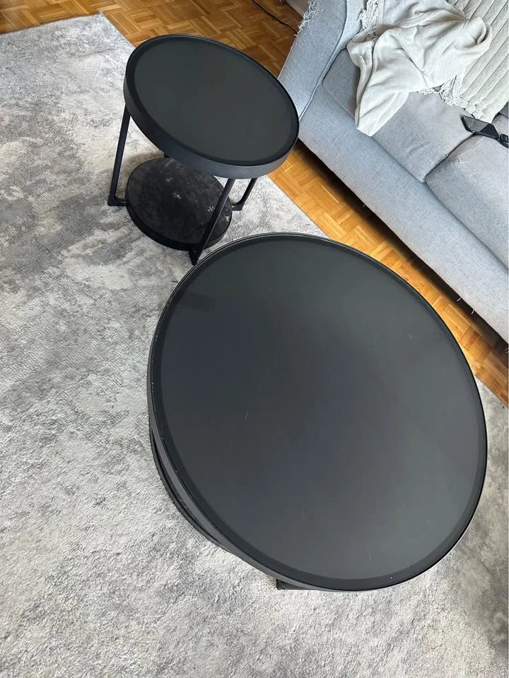 Ikea FRÖTORP Coffee & Side Table (Steel & Glass) image indicator(6)