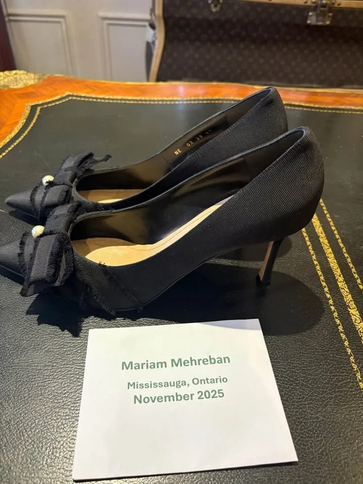 Christian Dior ADIORABLE PUMP BLACK FRINGED GROSGRAIN image indicator(3)