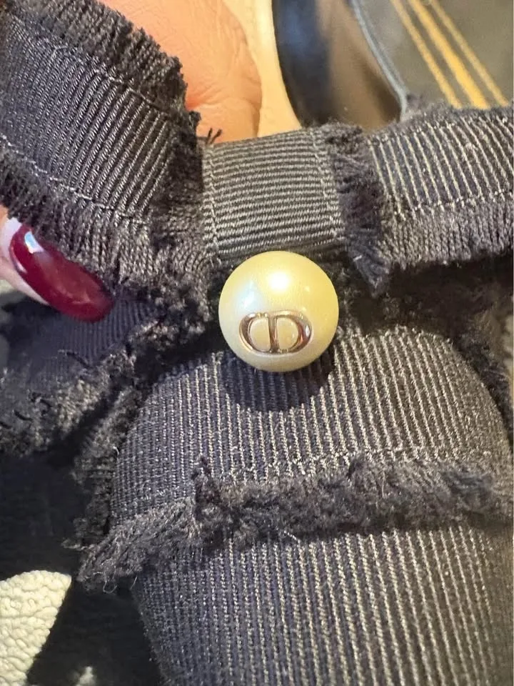 Christian Dior ADIORABLE PUMP BLACK FRINGED GROSGRAIN image indicator(4)