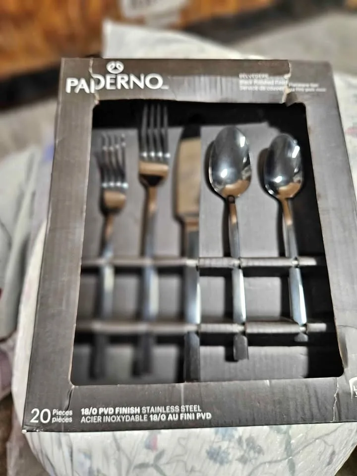 Paderno Dinnerware Set New Black Gloss Finish