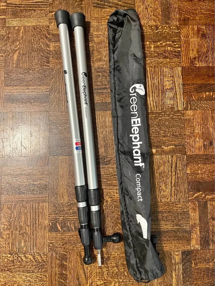 Green elephant tarp poles