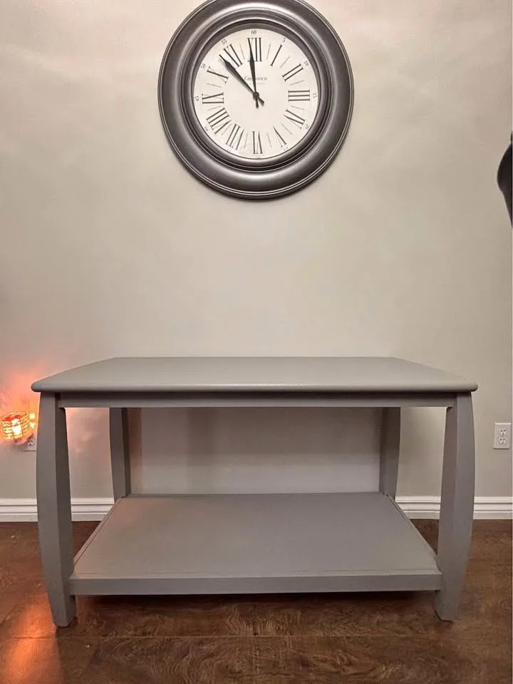 Grey console table