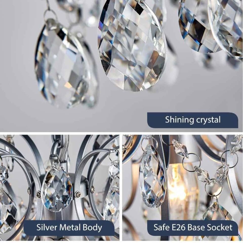 Bestier Crystal Raindrop Chandelier - photo 4