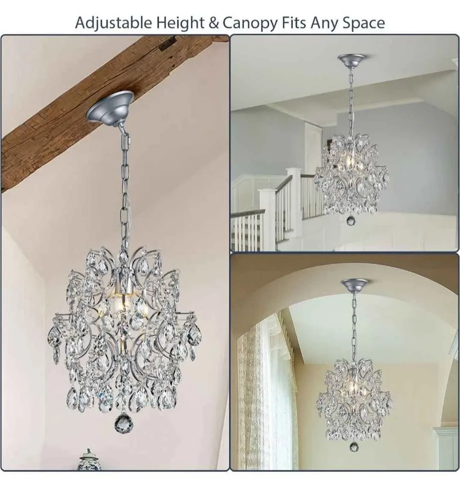 Bestier Crystal Raindrop Chandelier image indicator(8)